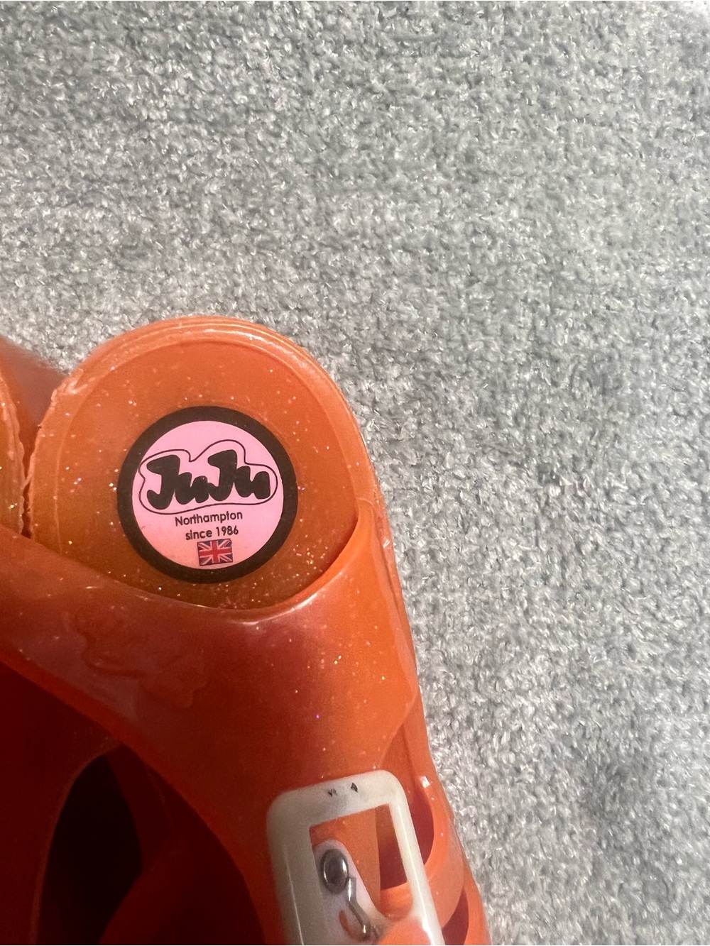 JuJu Orange Glitter Jelly Sandals - Picture 4 of 4